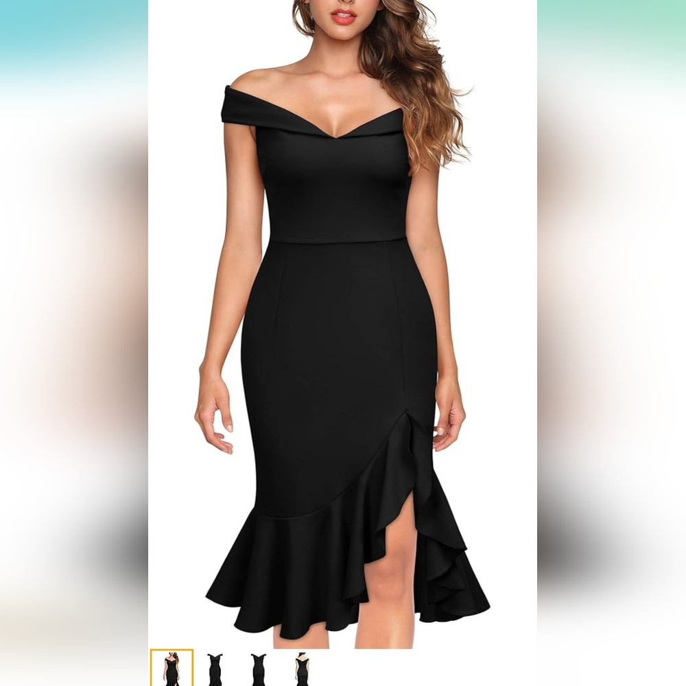Elegant Black Women's Dress